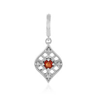 Pendentif en argent et Saphir Padparadscha