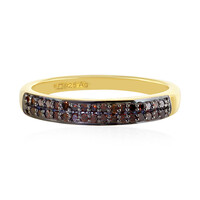 Bague en argent et Diamant rouge I4