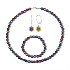 Parure en argent et Hématite mystique