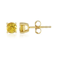 Boucles d'oreilles en argent et Béryl jaune