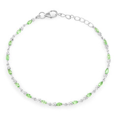 Bracelet en argent et Grenat Tsavorite
