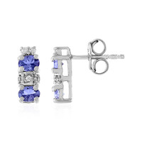 Boucles d'oreilles en argent et Tanzanite