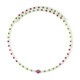 Collier ras du cou en acier et Rubis du Mozambique (Riya)
