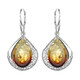 Boucles d'oreilles en argent et Ambre de la Baltique Lever du soleil (dagen)