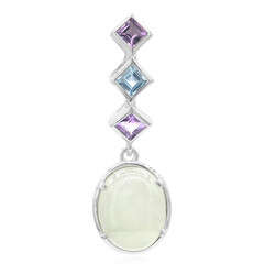 Pendentif en argent et Jadéite Verte
