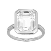 Bague en argent et Topaze blanche (Adela Silber)