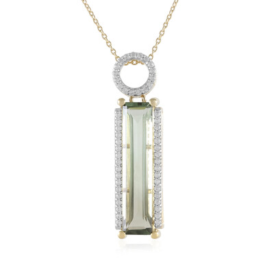 Collier en argent et Améthyste verte