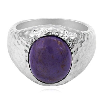 Bague en argent et Jade pourpre de Turquie