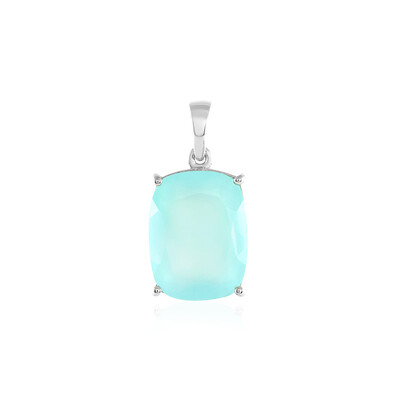 Pendentif en argent et Calcédoine d'eau