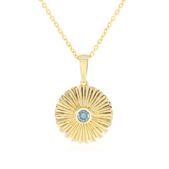 Collier en argent et Diamant bleu I2