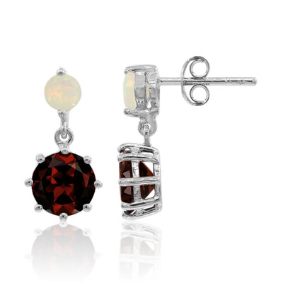 Boucles d'oreilles en argent et Grenat