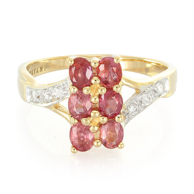 Bague en or et Saphir Padparadscha non chauffé (AMAYANI)