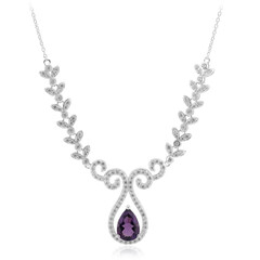 Collier en argent et Améthyste de Zambie