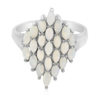 Bague en argent et Opale blanche