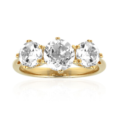 Bague en argent et Topaze blanche