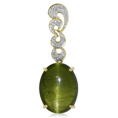 Pendentif en or et Zultanite œil-de-chat