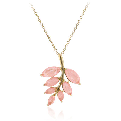Collier en argent et Quartz rose pastel