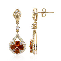 Boucles d'oreilles en argent et Citrine Madère