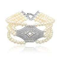 Bracelet en argent et Perle de culture d'eau douce