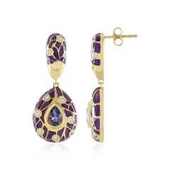 Boucles d'oreilles en argent et Iolite (Adela Silber)