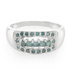 Bague pour homme en argent et Diamant fantaisie