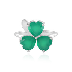 Bague en argent et Onyx vert