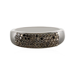 Bague en argent et Diamant noir