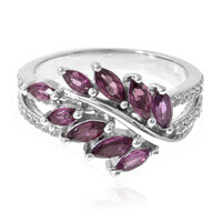 Bague en argent et Grenat Rhodolite