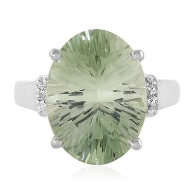 Bague en argent et Améthyste verte