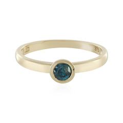 Bague en or et Diamant bleu I1
