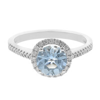 Bague en or et Aigue-Marine du Brésil AAA (CIRARI)
