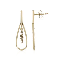 Boucles d'oreilles en or et Diamant chocolat I2