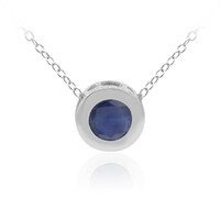 Collier en argent et Saphir bleu