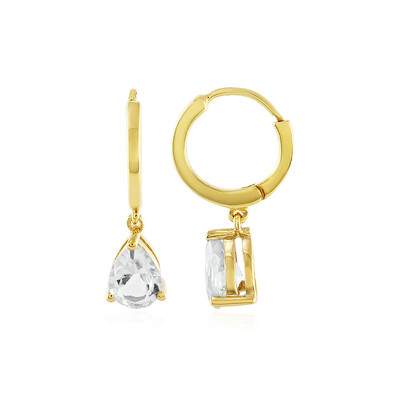 Boucles d'oreilles en argent et Topaze blanche