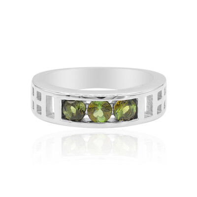 Bague en argent et Tourmaline verte (VIENNA 1903)