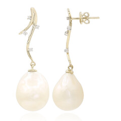 Boucles d'oreilles en or et Perle de culture d'eau douce (TPC)