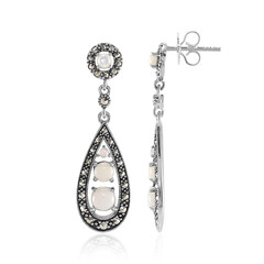 Boucles d'oreilles en argent et Opale blanche