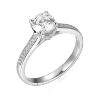 Bague en argent et Topaze blanche