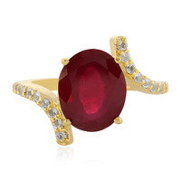 Bague en argent et Rubis de Madagascar