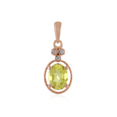 Pendentif en argent et Quartz citron
