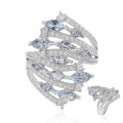Bague en argent et Topaze bleu ciel