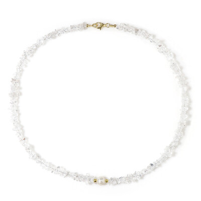 Collier en argent et Quartz blanc (Riya)