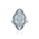 Bague en argent et Topaze bleu ciel (Adela Silber)
