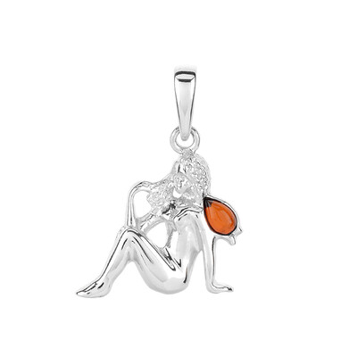 Pendentif en argent et Ambre baltique (dagen)