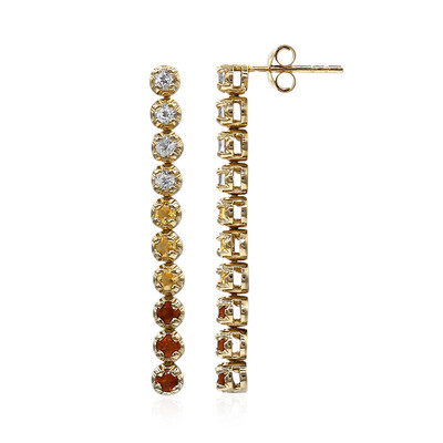 Boucles d'oreilles en argent et Topaze blanche