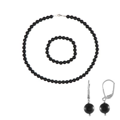 Parure en argent et Onyx noir