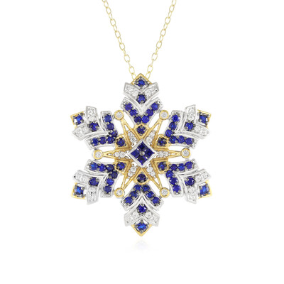 Collier en argent et Spinelle bleu cobalt (Gems en Vogue)