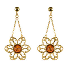 Boucles d'oreilles en argent et Ambre baltique