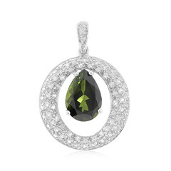 Pendentif en argent et Tourmaline verte