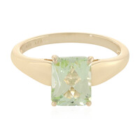 Bague en or et Kunzite vert menthe